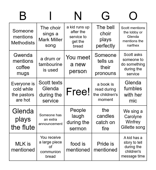 Mosaic Bingo Card