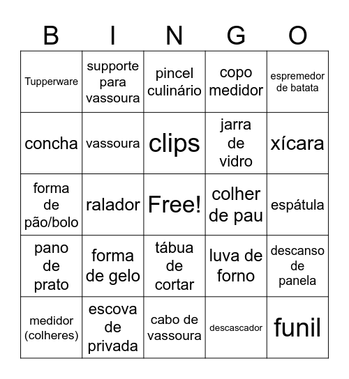 cha de panela Bingo Card