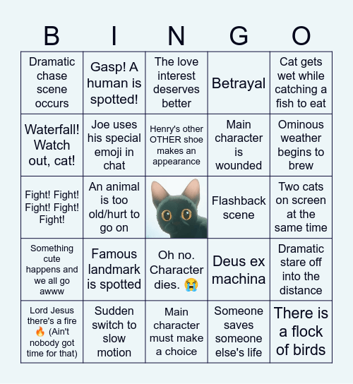 Flow Maovie Night Bingo Card