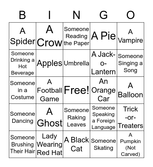 TV Bingo Card