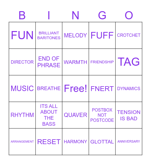 Silver Lining 25 Bingo Card