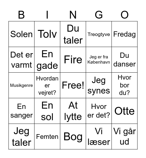 1gSP3 - clase final Bingo Card