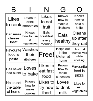 Find Someone Who  Bingo Card