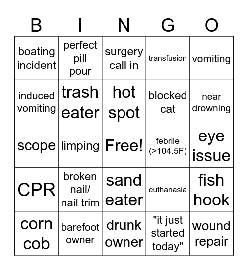 Memorial Day Mayhem Bingo Card