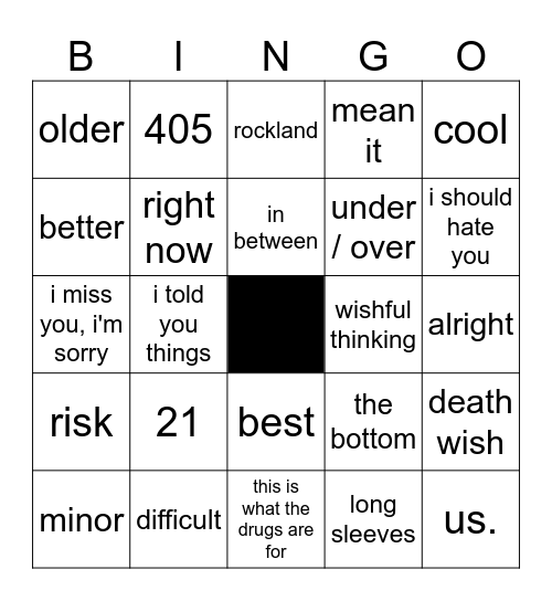 imyis bingo Card