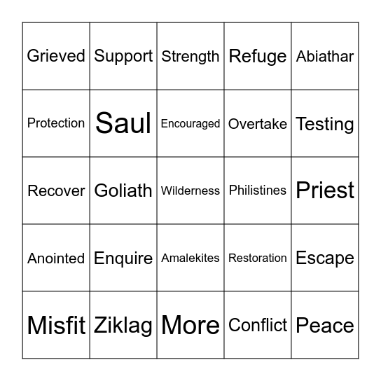 May 25, 2025_1 Samuel 30 Bingo Card