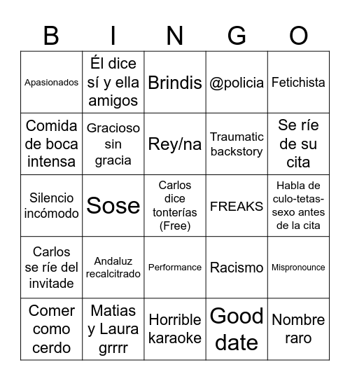 First Dates V6 Bingo Card first-dates-v6-bingo-card