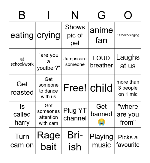 DISCORD BINGO Card