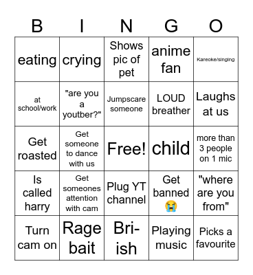 DISCORD BINGO Card