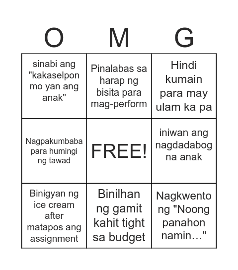 Bin-go-go-gow! Bingo Card