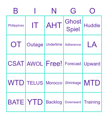 APACA WFM BINGO Card
