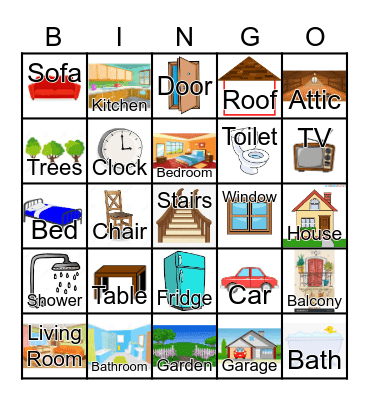 Parts of the House Bingo Card