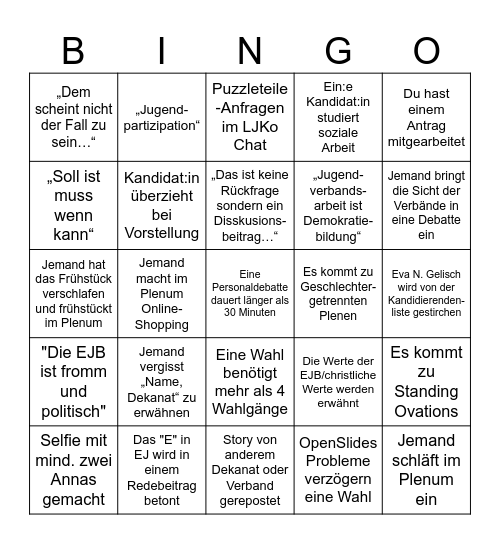 LJKO Bingo Card