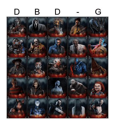 DBD Killerbingo by AciiXx Bingo Card