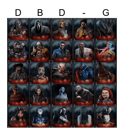 DBD Killerbingo by AciiXx Bingo Card