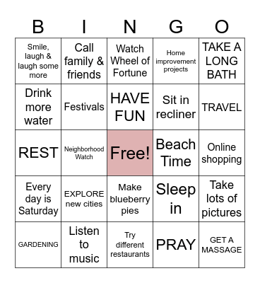 LIL'S RETIREMENT Bingo Card