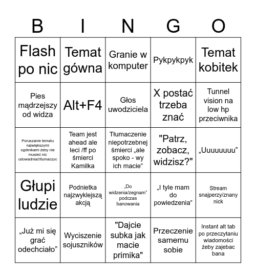 Mamm0n Bingo Card