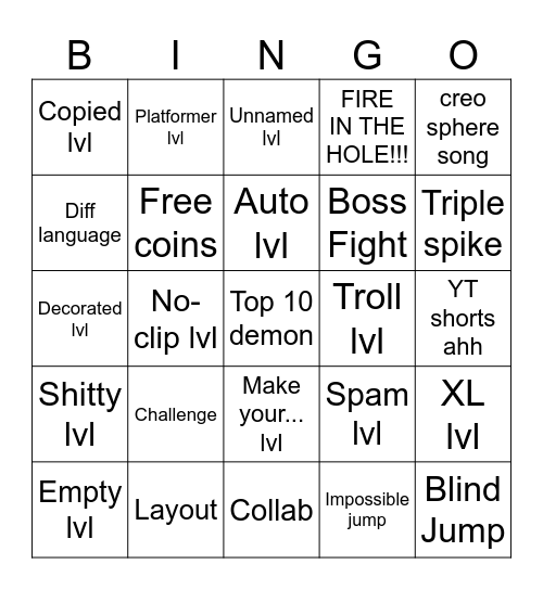 Recent cwel Bingo Card