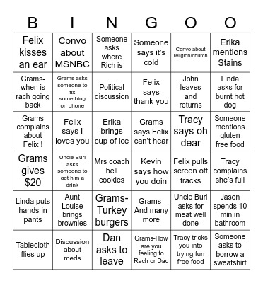 Memorial Day 25 Bingo Card