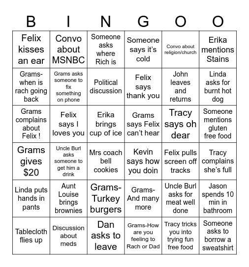 Memorial Day 25 Bingo Card