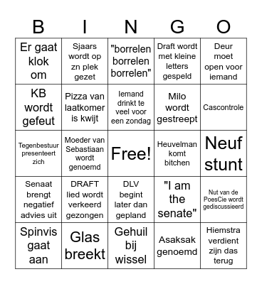 DLV Bingo Card