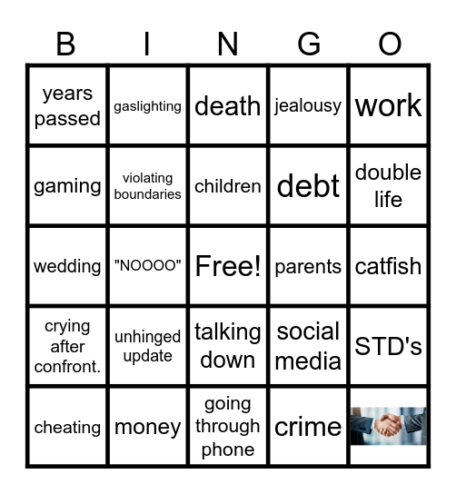 LIAR LIAR SMINGO Bingo Card