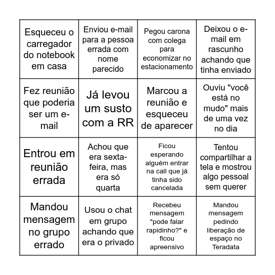 Bingo Corporativo Bingo Card