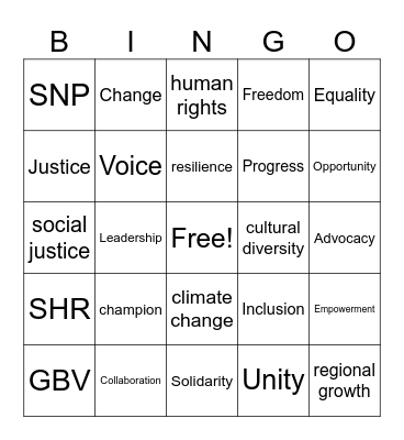JYAN Advocate Bingo Card
