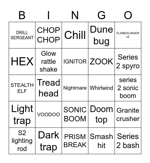 Summer  collect event Bingo Card