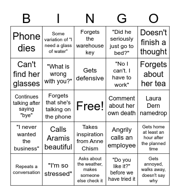Monica Pattison Bingo Card