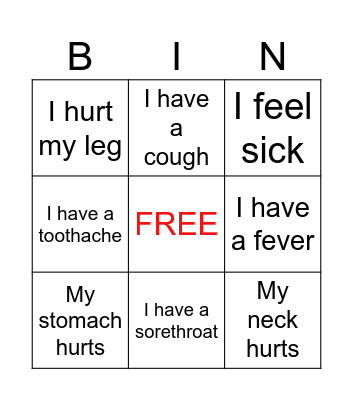 Vocabulary Words Bingo Card
