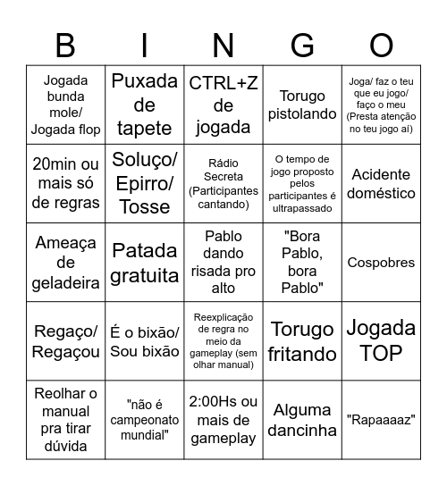 Bingo Secreto Bingo Card