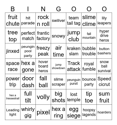 SQUADS Bingo Card
