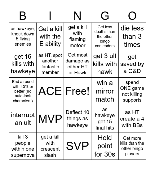 Jae^2 Bingo Card
