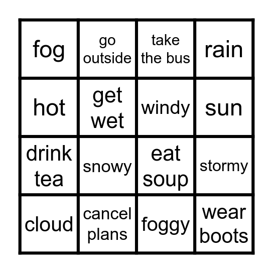 Zero Bingo Card
