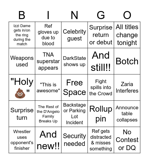 Battleground Bingo Card