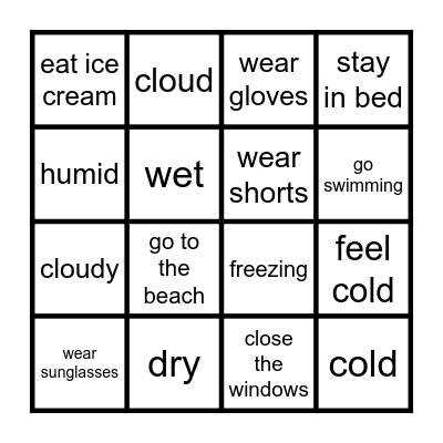 Zero Bingo Card