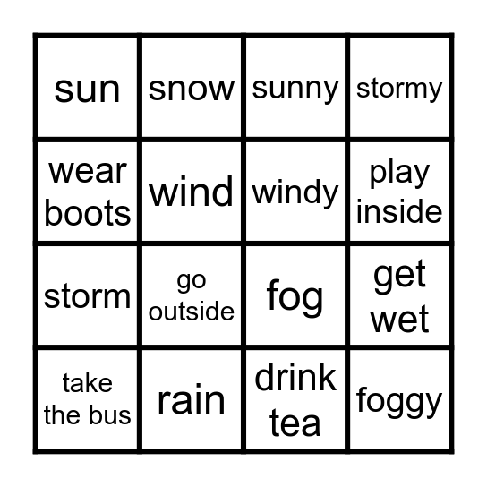 Zero Bingo Card