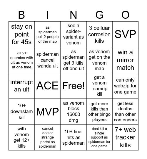 john mv card Bingo Card