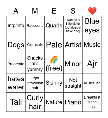 Ames bingo! Bingo Card