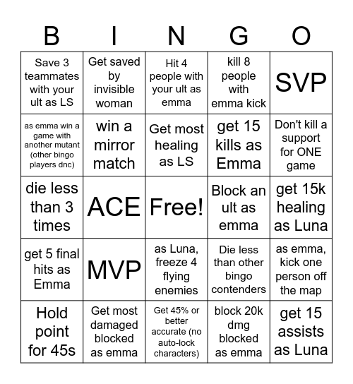 Glenn^2 Bingo Card