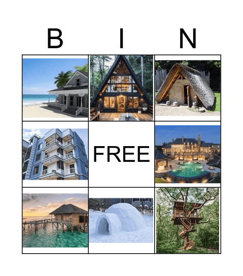 Houses and Homes Bingo Card