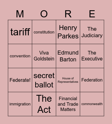 LOOK DOWN Bingo Card