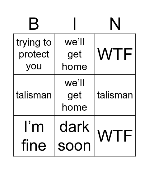 From Bingo Card