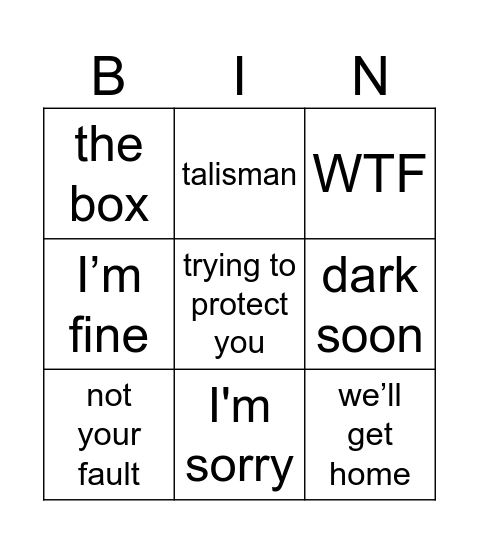 From Bingo Card