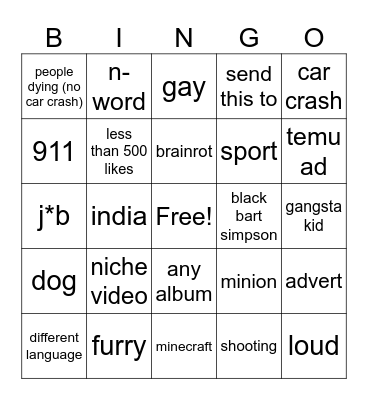 geeked ig Bingo Card