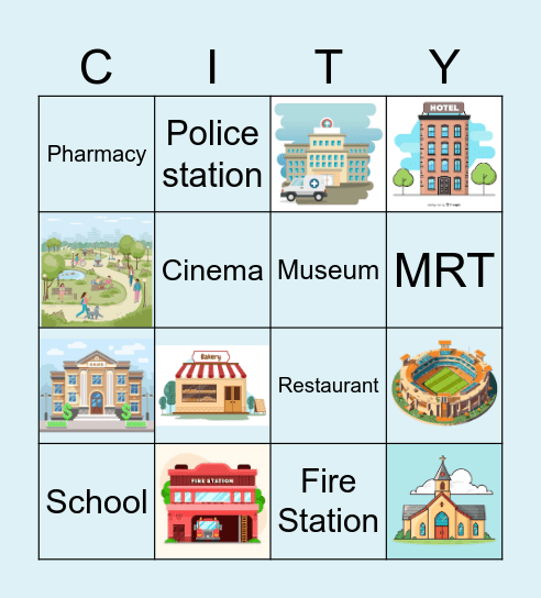 City places Bingo Card