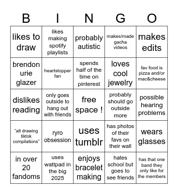 adrian bingo Card