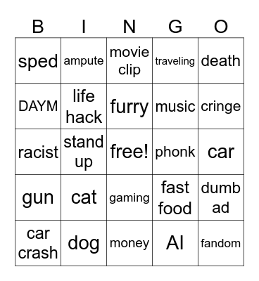 insta bingo Card