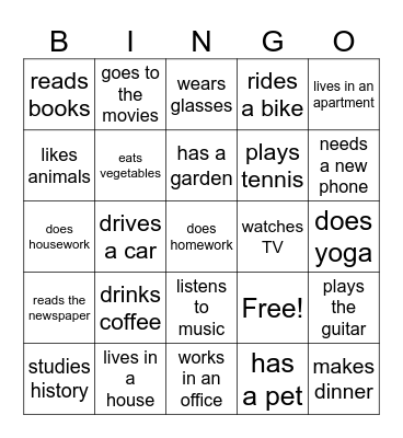 Find Someone Who... Bingo Card
